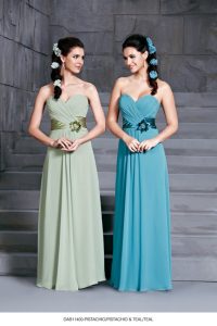 Pistachio & Teal Bridesmaid Dresses