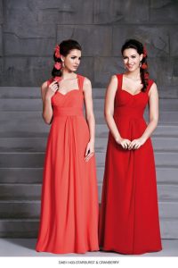 Starburst & Cranberry Bridesmaid Dresses