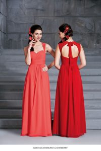 Starburst & Cranberry Bridesmaid Dresses