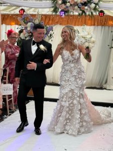 Georgie in 3D Flower wedding dress