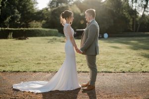 Real Bride Rosie wearing a Capri Sposa bridal gown