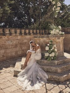 Bride in Muriel Wedding Dress by Modeca